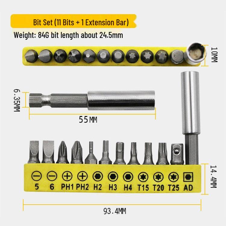 

6.35 Насадка/головка для пневмогайковерта, рукоятка-удлинитель, мини-двусторонний торцевой ключ L-образной формы.