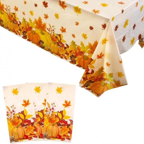 3 Pcs Easter Tablecloths, Disposable Plastic Table Cover for Party Dinner Decor, 54 x 108 Inch Rectangular(Bunny Floral Eggs)