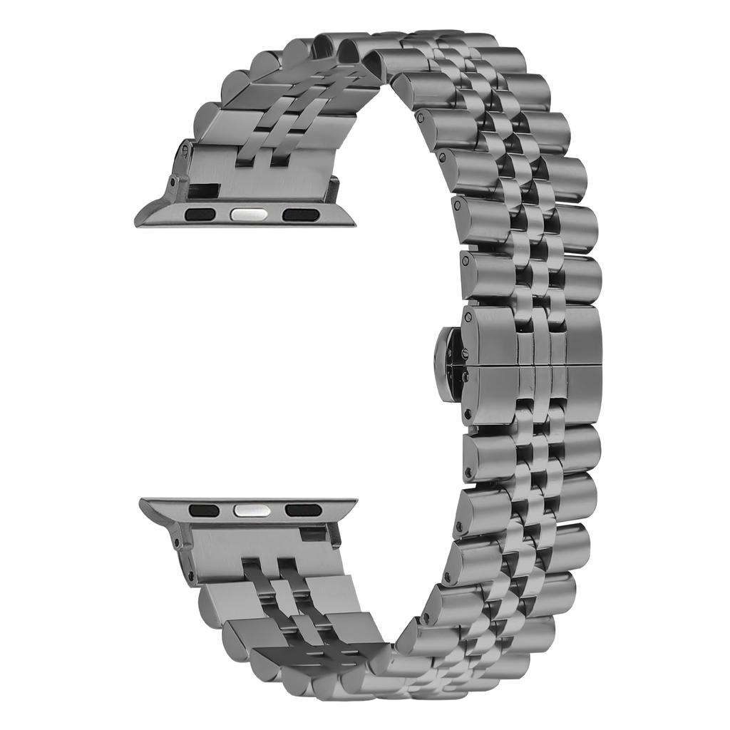 Metal Watch Band for Apple Watch Series 10 9 8 7 SE 6 5 4 3 2 1 42mm 41mm 40mm 38mm Replacement Strap with Butterfly Clasp