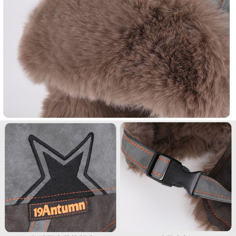Windproof Riding Plush Hat Anti Fog Warm Ski Hat Casual Lei Feng Hat Outdoor