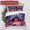 3pcs Duvet Cover Set (1*Duvet Cover + 2*Pillowcase, Without Core), Custom Name Demon Slayer Pattern Bedding Set, Home Bedroom Decor Gift