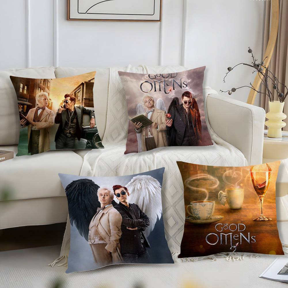 TV Good O-OmenS Series Pillow Case Short Plush Print Cushion Cover Square Throw Pillow Covers Sofa Home Decor