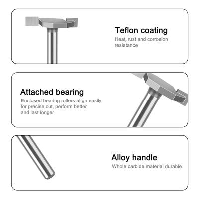 6 Handle 12 Handle T-Shaped Knife Slotted Knife Alloy Slotting Cutter Head Woodworking Milling Cutter Tungsten Steel Cutter Head Woodworking Knife
