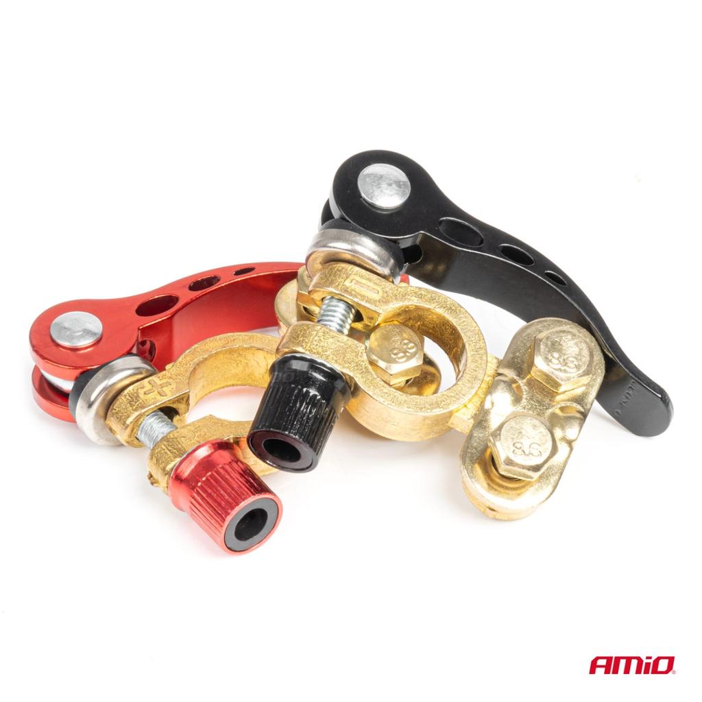 Brass Universal Battery Clamps with Mounting Key Amio-04059