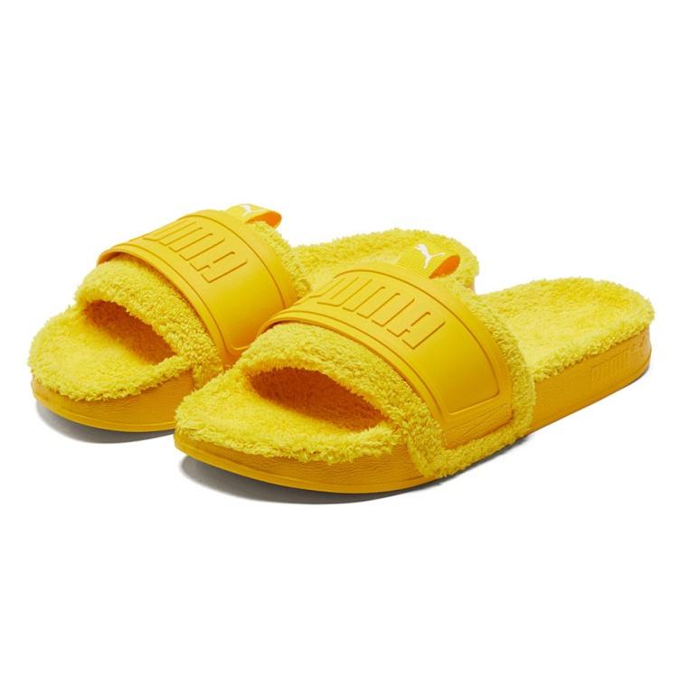 Puma Leadcat Ylm Slide Winter Gelb Verdickt Hausschuhe Gelb Herren 384411-02
