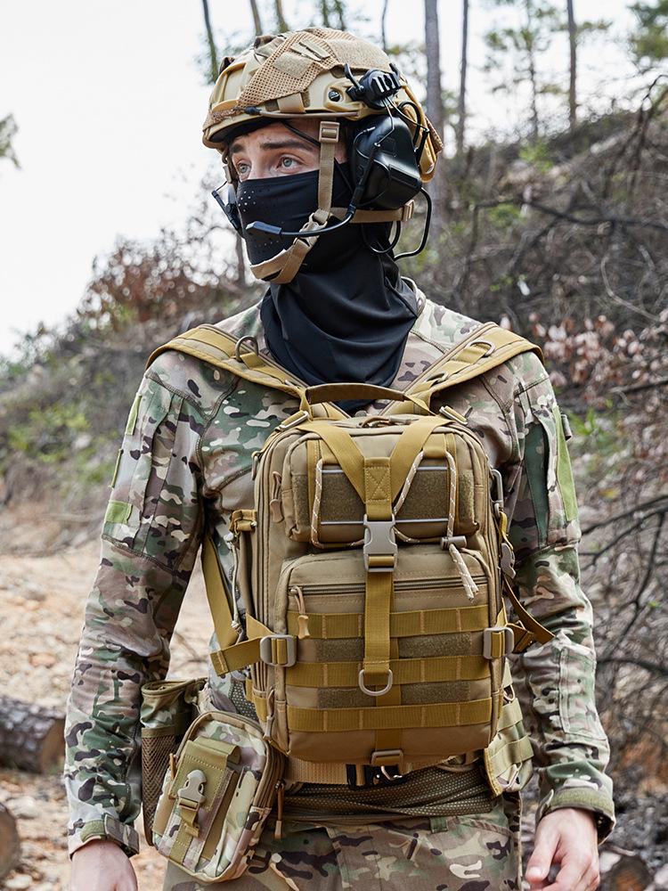 

Уличный камуфляжный рюкзак на два плеча для рыбалки - Многофункциональный, большой вместимости, тактическая сумка и сумка через плечо для рыболовных снастей Black Scorpion Camouflage