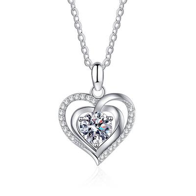 Κολιέ αγάπης από ασήμι 925 Ασημένιο Mosan Diamond Clavicle Κρεμαστό Δώρο γενεθλίων για φίλη Κοσμήματα