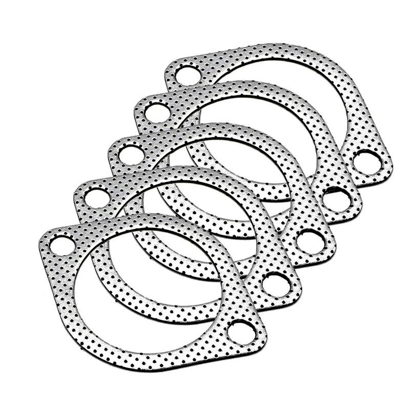2pcs Exhaust Pipe Gasket Universal Diamond-shaped Flange Gasket Shockproof, Noise-reducing, and Wear-resistant Junta Escape