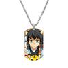 Demon Slayer Kimetsu No Yaiba Tanjiro Nezuko Stainless Steel Color Printed Dog Tag Necklace Anime Cosplay Accessory Gift For