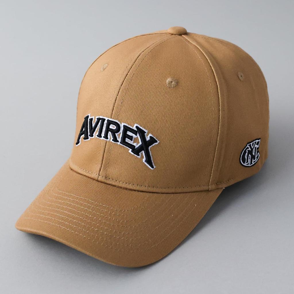 Military VARSITY 3D Logo Cotton Twill Low Cap Embroidered Hat American Casual Summer Baseball Cap Beige 069 [AVIREX] Men's MA-1