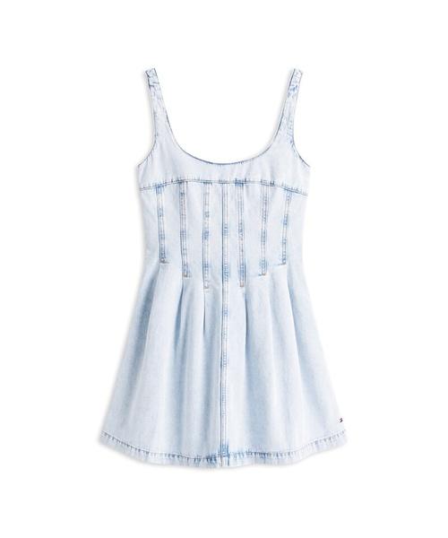 Tamijinseu Pleated Seam Denim Dress (T32G1Nop16Twt11Ab)