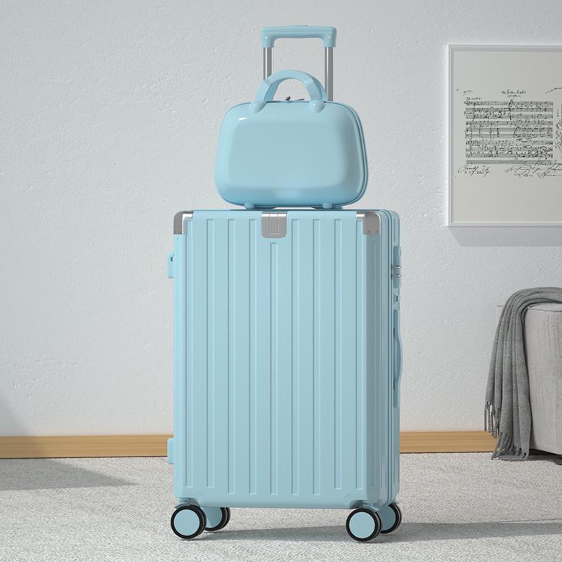 2025 Large Capacity Leather Suitcase with Universal Wheels and Combination Lock