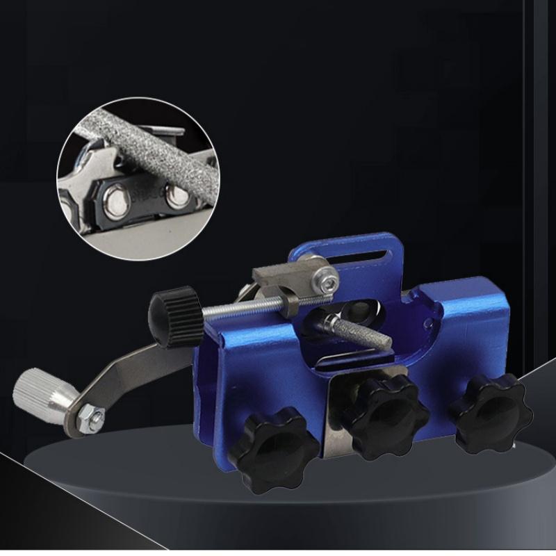 Easy Portable Chainsaw Sharpening Jig Aluminium Alloy Chainsaw Sharpener with Grinder Stones Chain Saw Drill Sharpen Tool