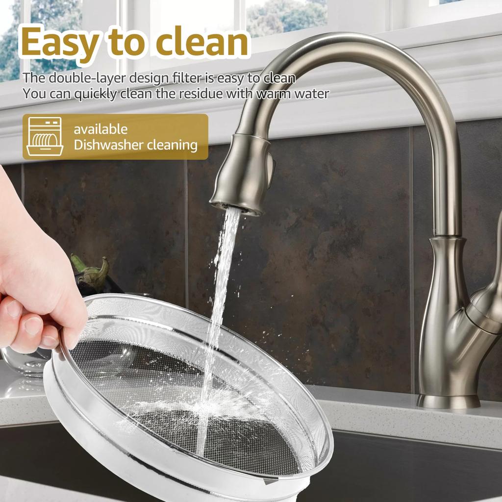 Double Sieve Honey Strainer Stainless Steel Honey Extractor Mesh Sieve Beekeeping Bee Tools Net Impurity Filter Garden Supplies