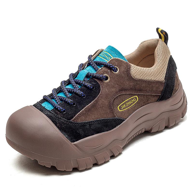 4CM Cow Suede Genuine Leather High Brand Spring Vulcanize Retro Flats Loafers Autumn Big Toe Ergonomic Ethnic Women Shoes