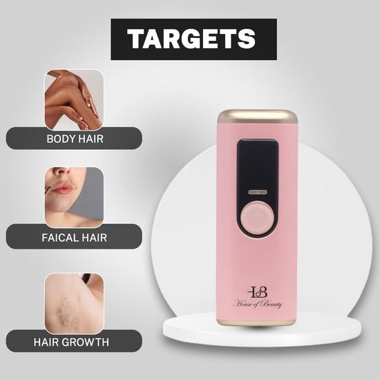 HOUSE OF BEAUTY Silktronic Pro Haarentfernungsset mit IPL-Laser-Haarentfernungstechnologie für Gesicht, Achseln, Arme, Beine, Bauch, Rücken, Intimbereich