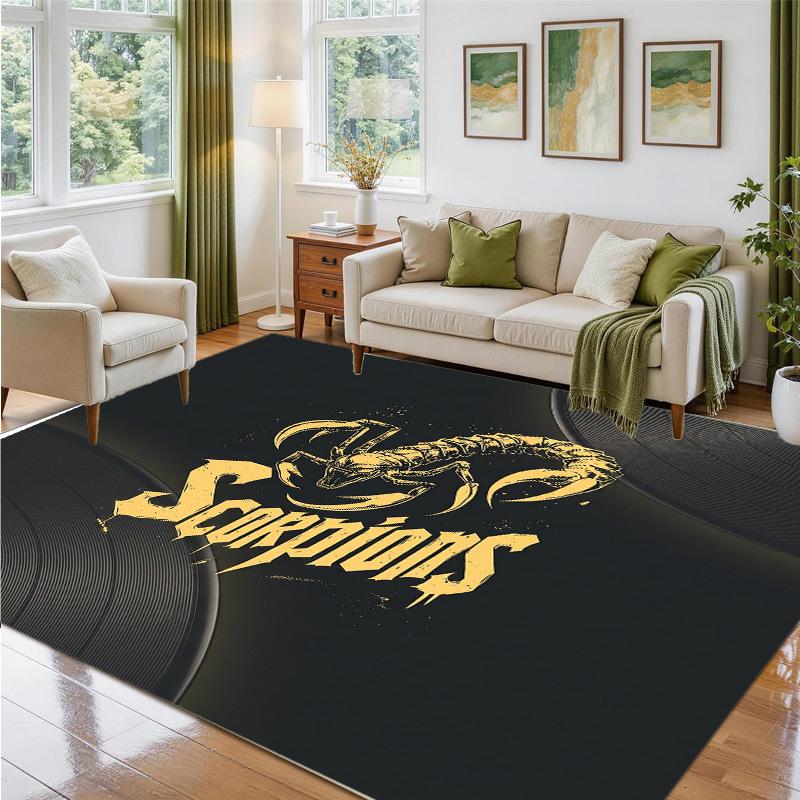 Scorpions Design Crystal Velvet Rug Soft Decorative Mat for Bedroom Entrance