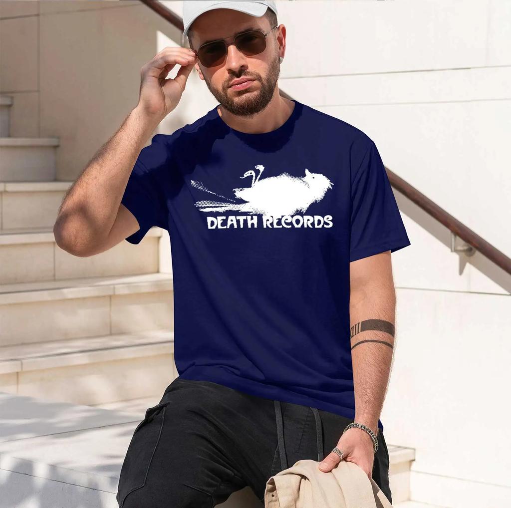 PHANTOM OF THE PARADISE DEATH RECORDS 2026 fashion heavyweight hot selling retro printed pattern fun round neck T-shirt for