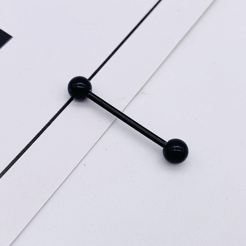 Stainless Steel Tongue & Nipple Ring with 10 Colors, Popular European & American Cartilage Piercing Jewelry