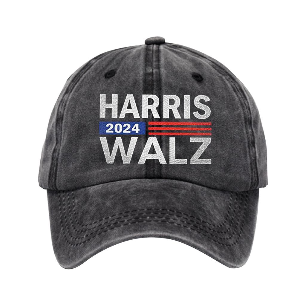Vintage Harris Walz 2024 Campaign Hat Adjustable Unisex Distressed Baseball Cap Political Merchandise