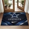 Dallas Cowboys Design Crystal Velvet Rug Soft Decorative Mat for Bedroom Entrance