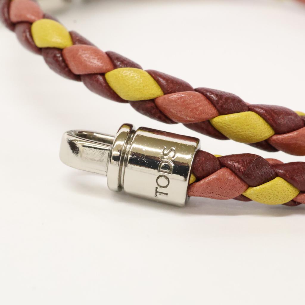 TOD'S [Excellent Condition] XEWB1221200TOP541H My Colors Heart Charm Leather Bracelet M Multicolor / SilverUsed