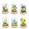 Micro Particle Building Blocks: Sunflower and Rose Bouquet for Valentine's, Qixi, Teacher's Day, and Christmas.