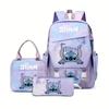 Student Schoolbag Three-Piece Large-Capacity Backpack Lunch Bag Pencil Case Diy