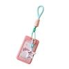 Photocard Holder Keychain Braided Rope Photocard Holder ID Card Protective Sleeve School Stationery Supplies for Women