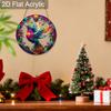 Acrylic Colorful Hummingbird Stained Glass Style Suncatcher, 2D Flat Acrylic Window Hanging Ornament for Nature & Art Lover Gifts