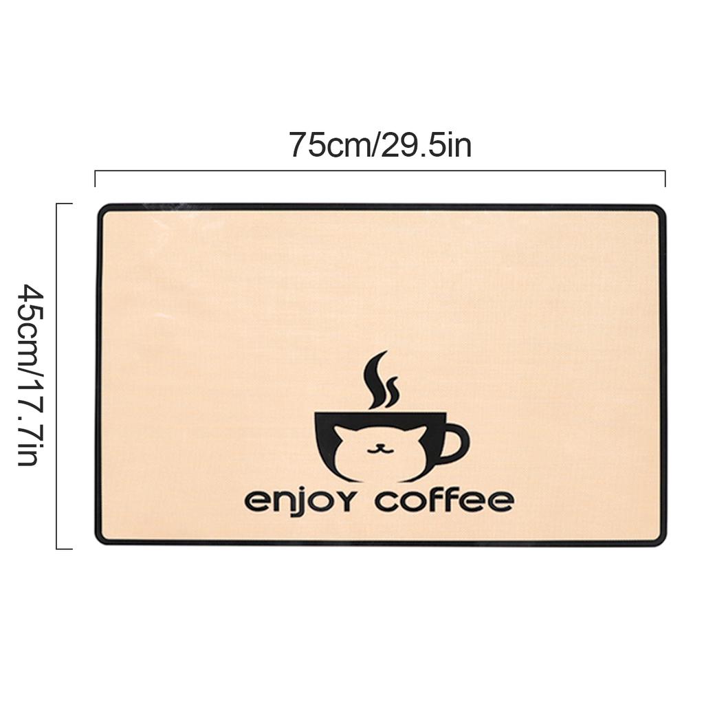 Leeseph Coffee Mat Waterproof Silicone Dish Drying Mat Quick Dry Coffee Mat, Coffee Bar Accessories Fit Under Coffee Pot
