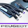 USB Car 3-in-1 Phone Charging Cable Auto Accessories Valve Cap For VW Golf Amarok T5 Phaeton Teramont ID3 Tiguan T-Cross Passat