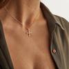 Cross Necklace for Women,Double Cross Necklace 14K Gold Plated Cross Pendant Necklace Dainty Gold Cross Necklaces for Women