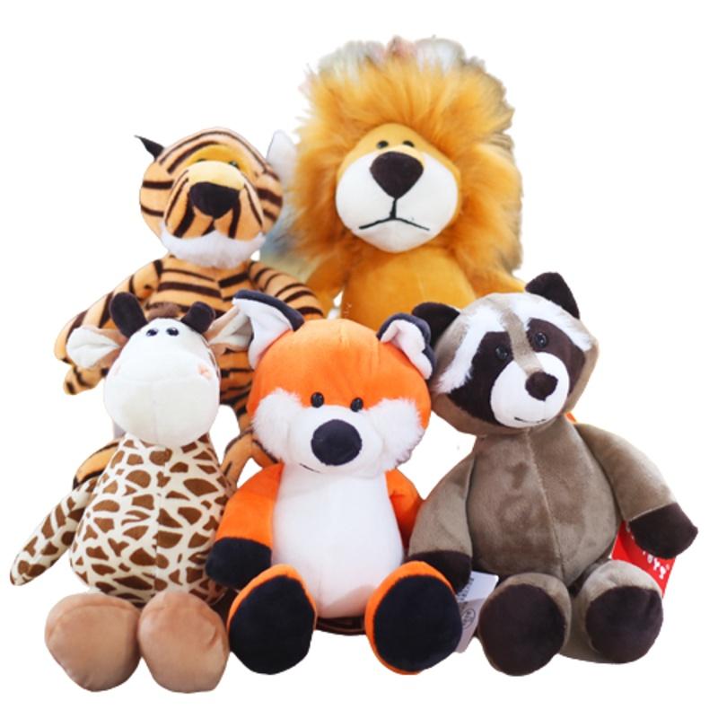 Jungle Animal Plush Toy Adorable Pp Cotton Stuffed Doll For Kids Babies