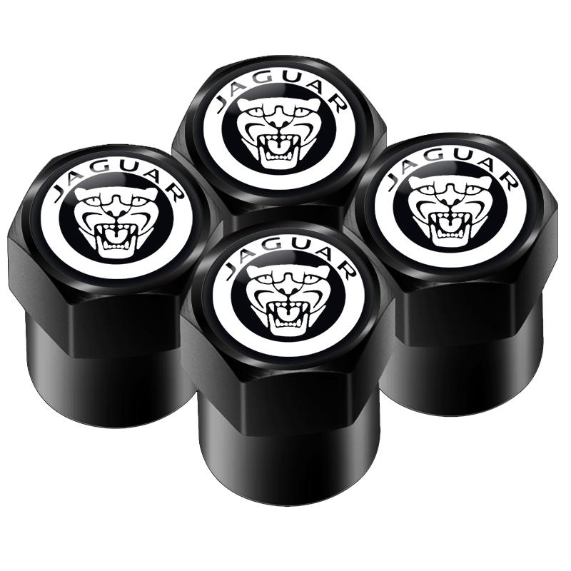 Car Wheel Tire Air Valve Caps Stem Cover with Color Brand Logo For Jaguar XF 250 X Type F Pace Xj X351 Xe S-Type XFR XKR XEL HH1