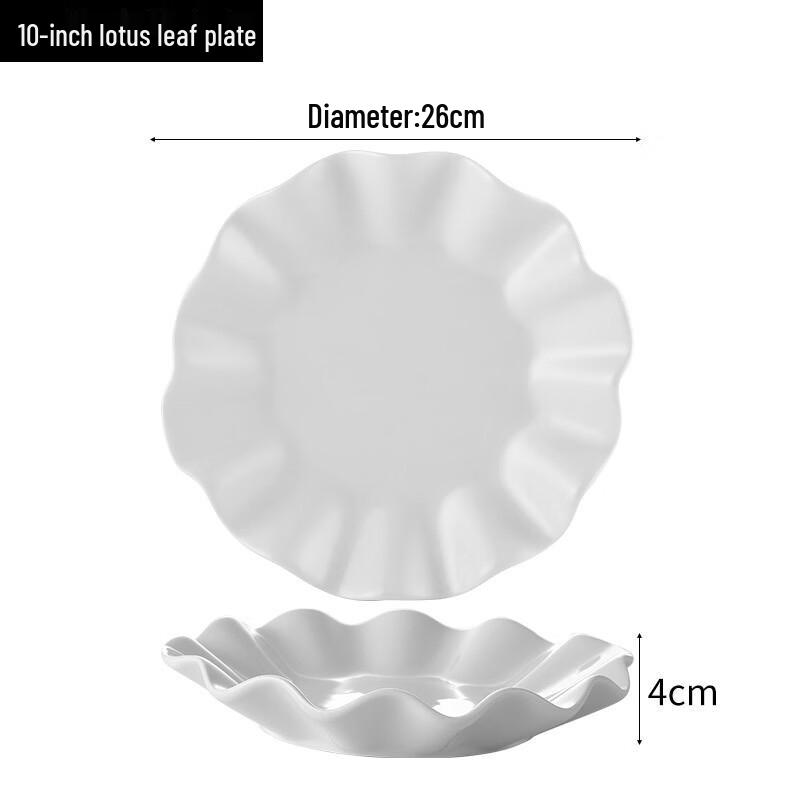 LISMins Nordic Wavy Ceramic Salad Plate