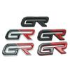 3D Metal GR Letters Front Grill Emblem Badge Rear Trunk Sticker Decals for Corolla CHR RAV4 Yaris Prado Prius Camry