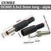10PCS DC Connectors 5.5x2.1mm 3.5x1.3mm DC Power Plug Male Female Jack Socket Panel Mount DC Power Adapter Connector 5.5*2.1
