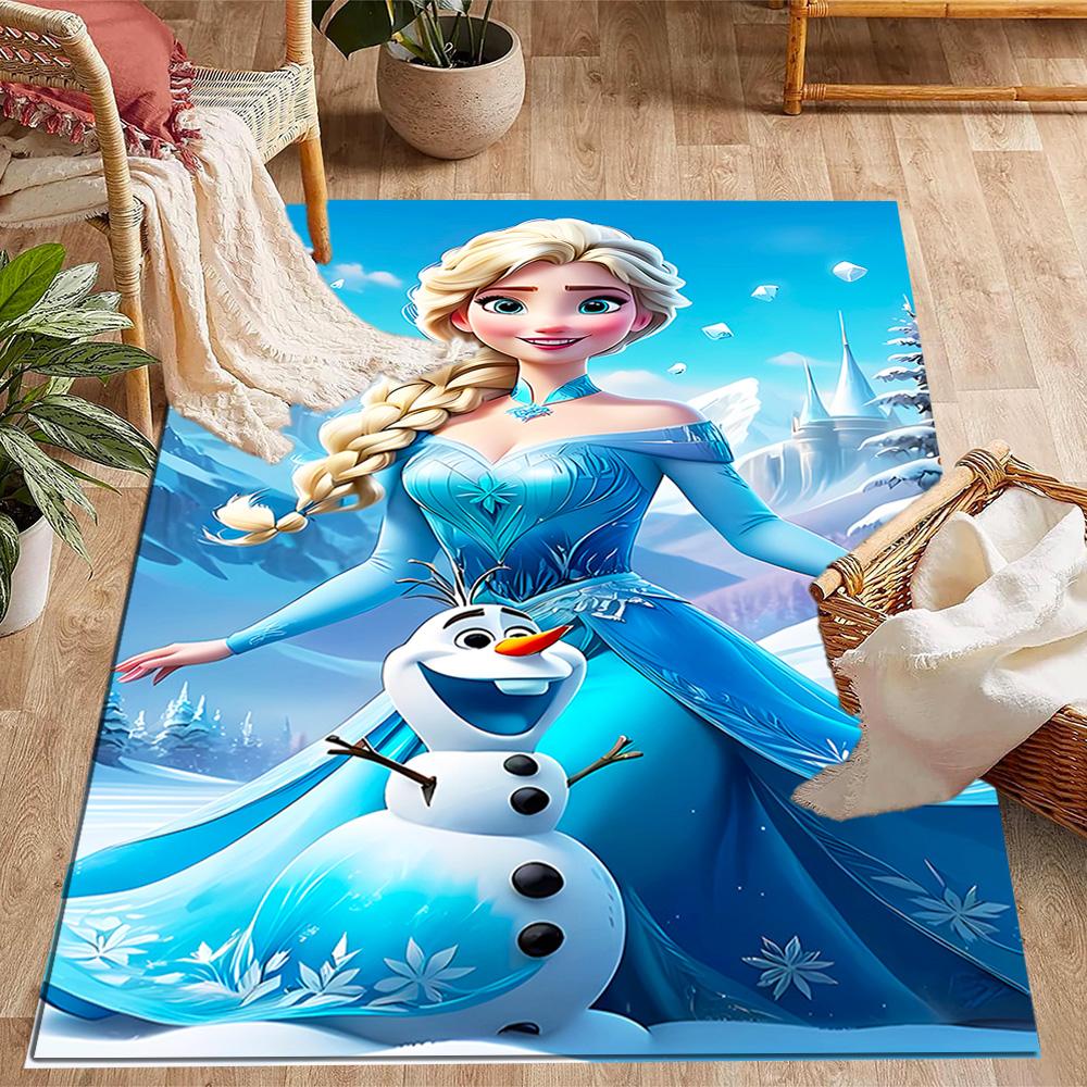 Elsa's Magical Ice Garden Floor Mat Perfect for Balcony Dormitory Entryway Game Room Antislip Carpet Office home decor