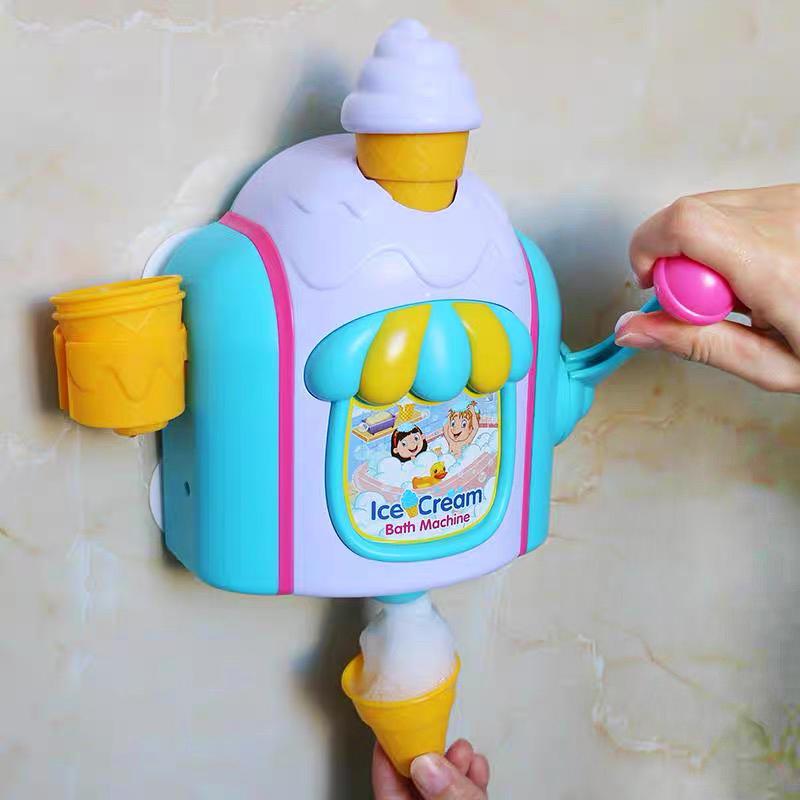 Kinder Schaumblasenmaschine - Auto Badespielzeug Mit Starker Saugkraft Kleinkind Eiscremebereiter Für Sensorisches Spiel Zarte Utensilien