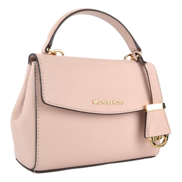 New MICHAEL KORS MK Ava Leather Handbag, Crossbody Bag, Shoulder Bag Mini Women's Soft Pink 32F5GAVC1L-SOFT-PINK