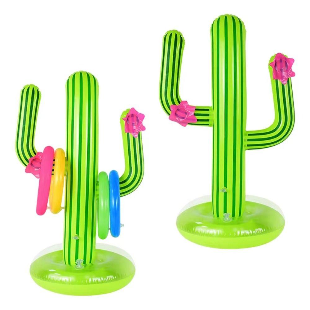 Floating Playing Inflatable Cactus Ring Toss Game PVC Swimming Pool Air Mattress Swimming Pool