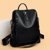 Large capacity backpack women 2025 new commuter computer bag soft leather sports outdoor leisure backpack going out bag