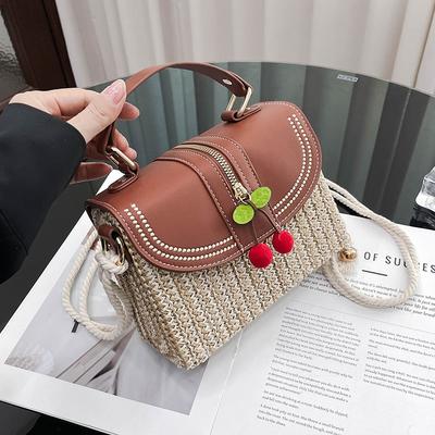 Mode Stroh Damen Tasche neuer Trend Frühling und Sommer Handtasche Strand Umhängetasche Schulter Box Tasche