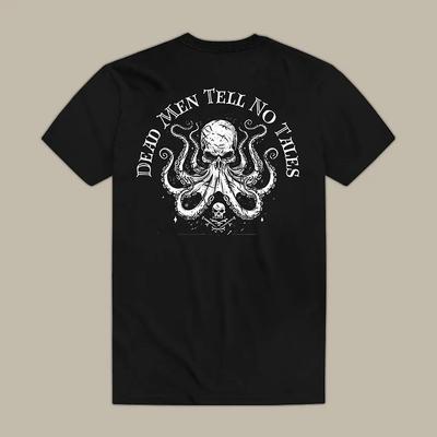 Vintage Pánské tričko s potiskem Dead Men Tell No Tales, Retro 90. léta Pirátské tričko