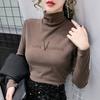 Winter Warme Damen Rollkragenpullover Dickes Unterhemd für Damen Warme Bluse