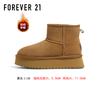 Platform cotton shoes Snow boots Women's new winter wormwood medium tube beef down thickened short boots Warm bread shoes