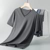 Men's V-neck Short-sleeve T-shirt Soft Breathable Casual Basic Top