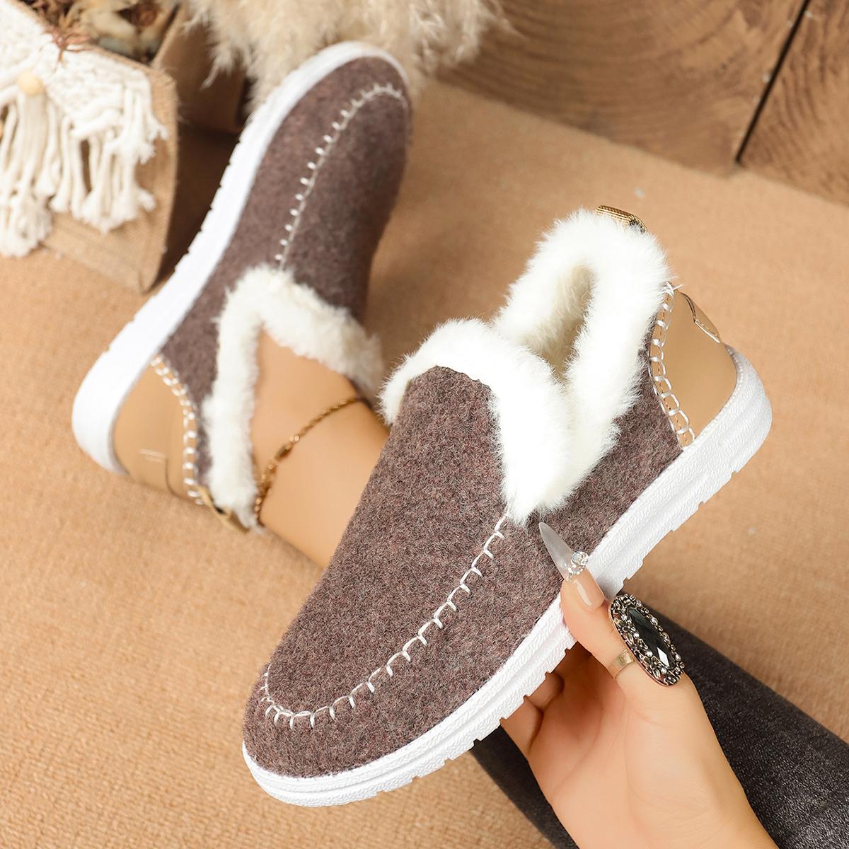 

Fashion Women Snow Boots Outdoor Trend Walking Ankle Boots Ladies Designer Warm Casual Shoes Women 2025 New Short Plush Cotton Shoes 36 коричневый