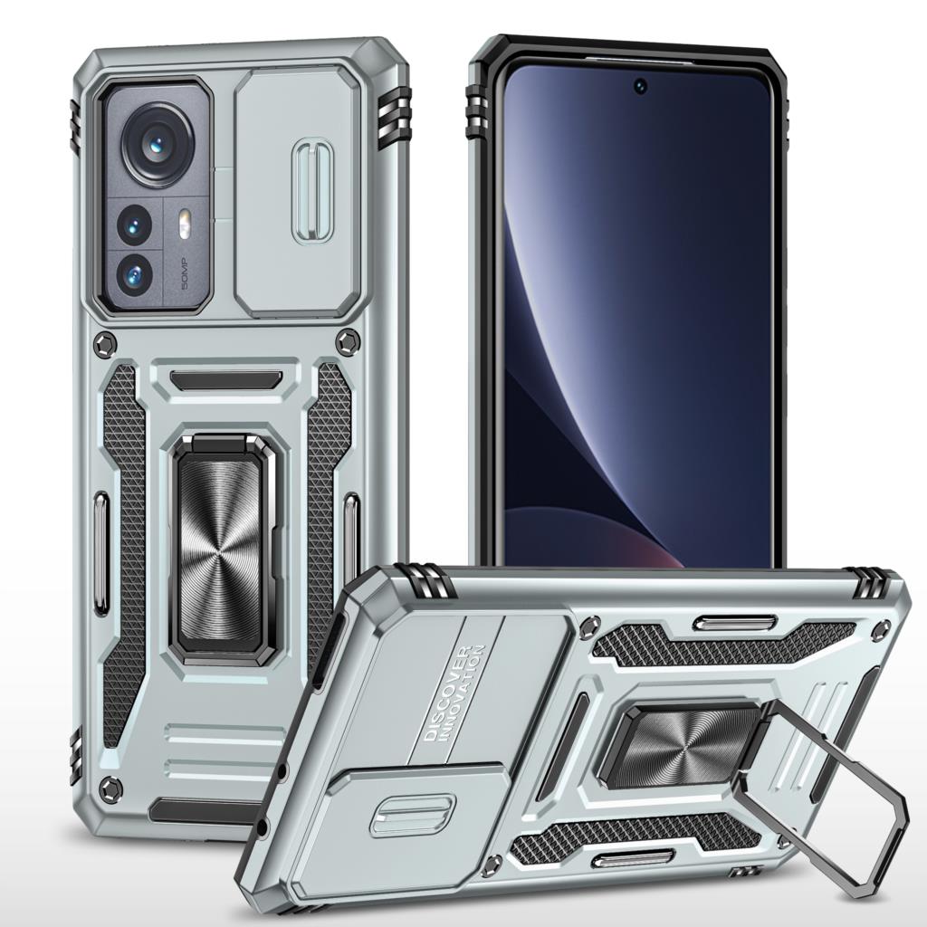 Camera Cover Case For Xiaomi MI 11T 12 POCO X4 Pro Redmi 10 10C A1 Plus 10A 9A 9C Note 11S 11 Pro 5G Ring Shockproof Stand Case